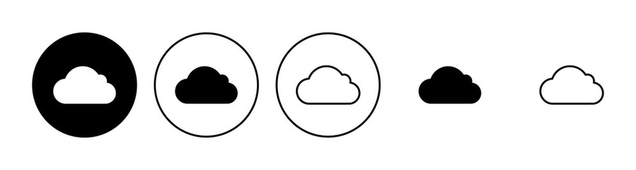 Cloud icon set. cloud vector icon