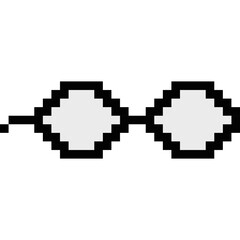 Pixel glasses of thug life meme. Sunglasses icon. Vector Illustration