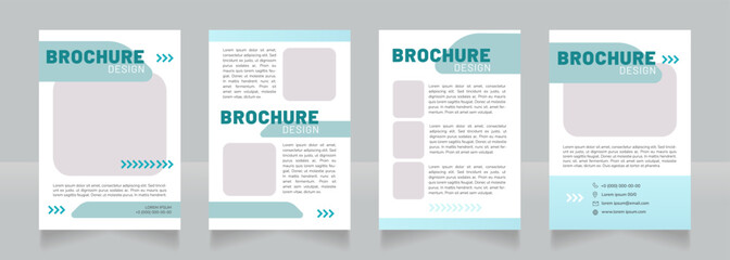 Clean transport blank brochure design. Template set with copy space for text. Premade corporate reports collection. Editable 4 paper pages. Barlow Black, Regular, Nunito Light fonts used