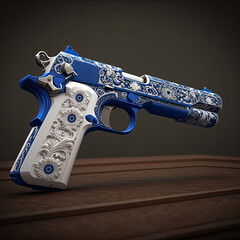 porcelain gun and bullets