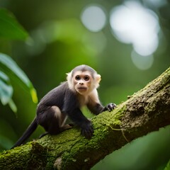 Naklejka premium white tailed macaque