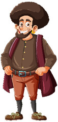 Villager man cartoon character
