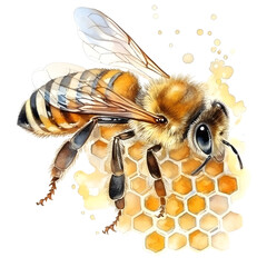 bee and honeycomb