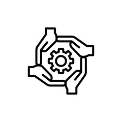 cooperation icon design with white background stock illustration