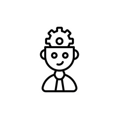 Manager icon design with white background stock illustration