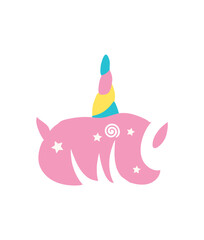 Unicorn's Holiday Vector, Elements and Symbol
