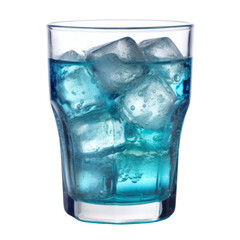 glass of blue soda