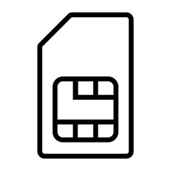 Sim card icon vector, dual sim card icon vector flat trendy style isolated on white background.