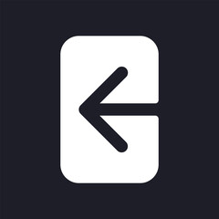 Login dark mode glyph ui icon. Enter account. Private profile. User interface design. White silhouette symbol on black space. Solid pictogram for web, mobile. Vector isolated illustration