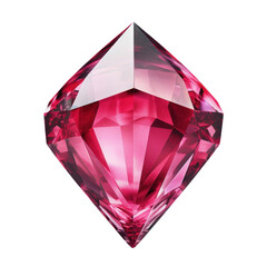 red diamond isolated on transparent background cutout