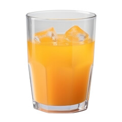 Fototapeta na wymiar glass of orange juice isolated on transparent background cutout