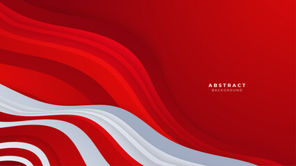 Modern abstract geometric red white background  Premium Vector