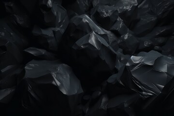 Black round stone background gravel. Generate Ai