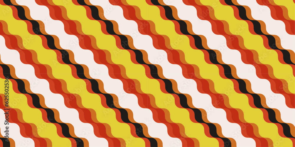 Poster colorful wavy diagonals that alternate with white. colorful background of diagonals that repeat and 