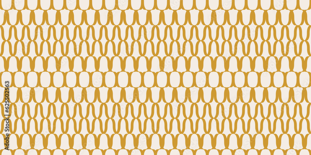 Poster Vertical lace, reminiscent of chains, interconnected in patterned links. Gold chain vector pattern for seamless surfaces.