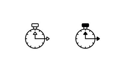 Over Time icon design with white background stock illustration