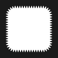 Wavy Edge Rounded Square Border Frame