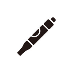 Vape pen icon.Flat silhouette version.