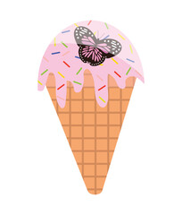 A Year of Ice Cream Vector, Elements and Symbol