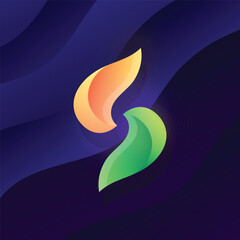 Colorful abstract logo icon design