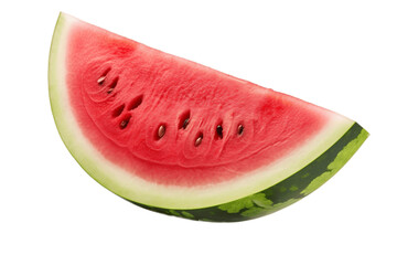 An illustration of a watermelon slice isolated on a white background, Generative Ai