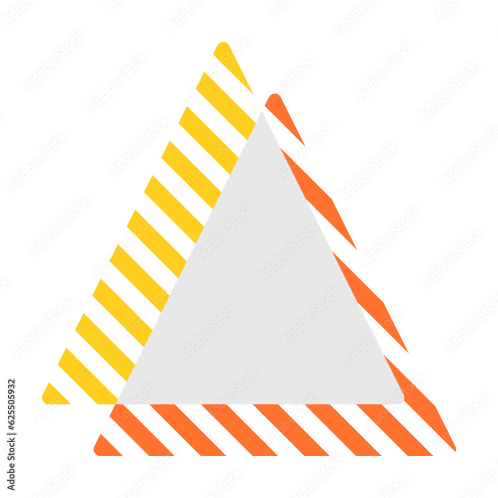 Poster triangle figures yellow and orange brochure element design. vector illustration with empty copy spac