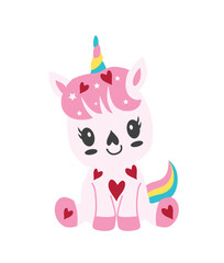 Fototapeta premium A Year of Unicorn's Holidays Vector, Elements and Symbol 