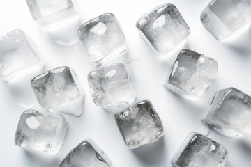 Clear ice cubes. Generate Ai