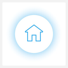 Focused mainpage button UI element template. Editable isolated vector dashboard component. Flat user interface. Visual data presentation. Web design widget for mobile application with light theme