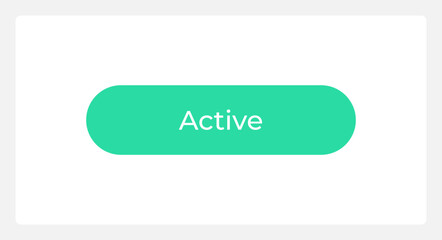 Active register button UI element template. Editable isolated vector dashboard component. Flat user interface. Visual data presentation. Web design widget for mobile application with light theme