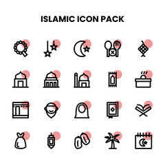 Islamic Thick Outline icon pack