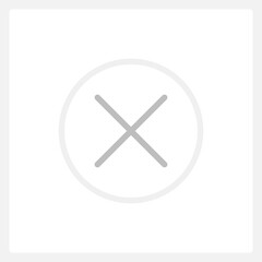 Hover reject button UI element template. Editable isolated vector dashboard component. Flat user interface. Visual data presentation. Web design widget for mobile application with light theme