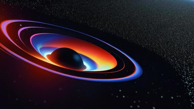 A mesmerizing view of a black hole in the depths of space. Generative ai