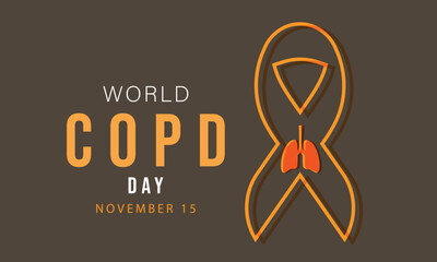 World copd day. background, banner, card, poster, template. Vector illustration.