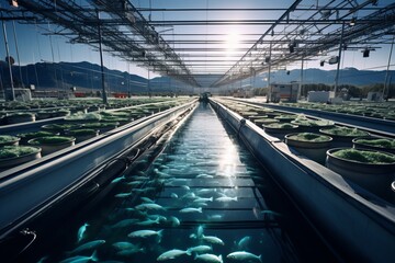Fish Farm, Generative AI  - obrazy, fototapety, plakaty