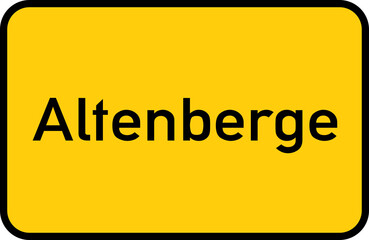 City sign of Altenberge - Ortsschild von Altenberge
