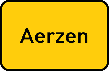 City sign of Aerzen - Ortsschild von Aerzen