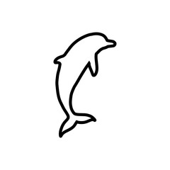 Dolphin icon vector. Fish illustration sign. killer whale symbol. Sea ​​life logo.