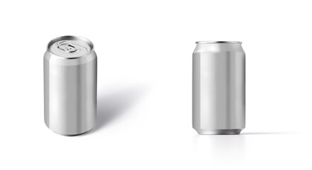 Soda can, Aluminum can, Beer can, illustration, isolated on white background, realism, photo realistic