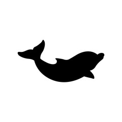 Dolphin icon vector. Fish illustration sign. killer whale symbol. Sea ​​life logo.