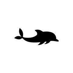 Dolphin icon vector. Fish illustration sign. killer whale symbol. Sea ​​life logo.