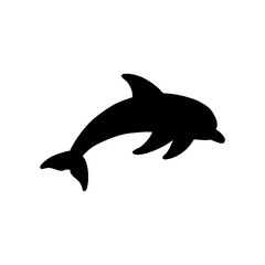 Dolphin icon vector. Fish illustration sign. killer whale symbol. Sea ​​life logo.