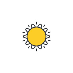 Sun icon design with white background stock illustration
