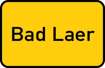 City sign of Bad Laer - Ortsschild von Bad Laer