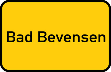 City sign of Bad Bevensen - Ortsschild von Bad Bevensen