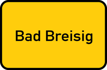 City sign of Bad Breisig - Ortsschild von Bad Breisig