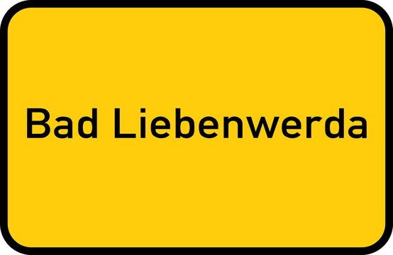 City sign of Bad Liebenwerda - Ortsschild von Bad Liebenwerda