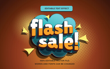 flash sale text effect editable