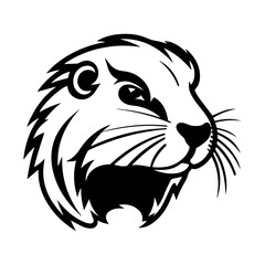 Beaver - hand-drawn vector illustration, isolated on white