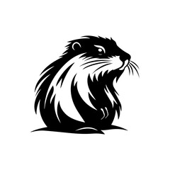 Beaver - hand-drawn vector illustration, isolated on white
